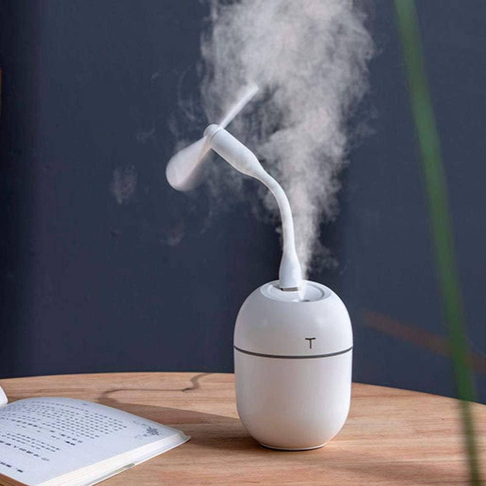 Humidifier, 220ml, White Desktop Humidifier, Mini Aroma Diffuser, USB Powered Air Vaporizer, Essential Oil Diffuser, Cool Mist, Aroma Humidifier for Home, Office, Dorm, Au