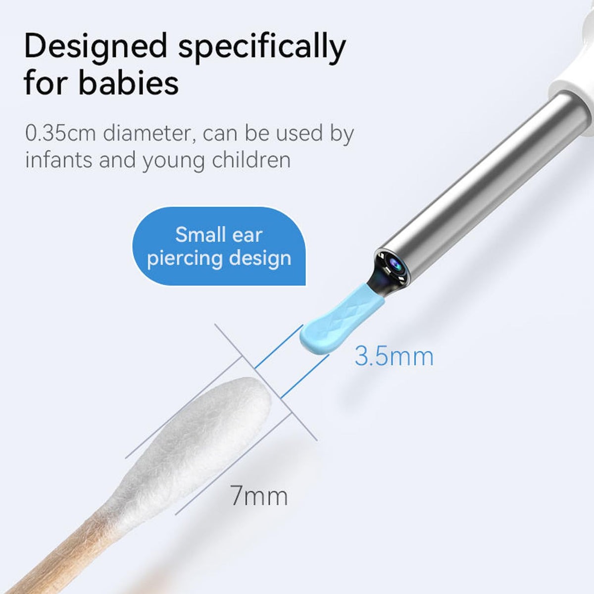 Ear wax cleaner tool kit with 1080P camera WIFI & LED Light Rechargeable portable Baby Children adults gift gadget for IOS & Android (multicolour)