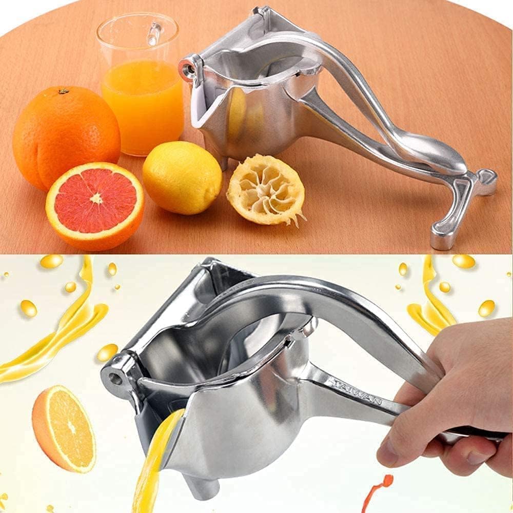 Aluminum Hand Press Juicer Manual Citrus & Fruit Juicer for Kitchen Use Sturdy Metal Juicer for Home, Kitchen & Bar Easy-to Use Manual Machine
