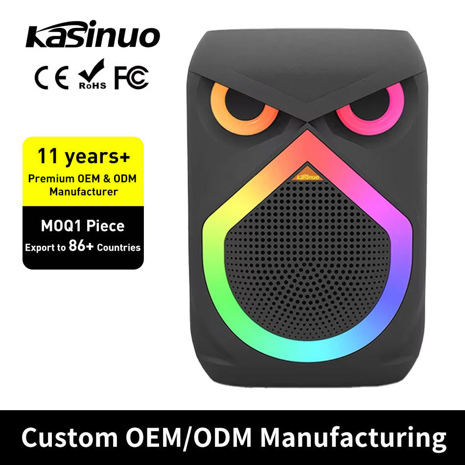 Portable DJ Bluetooth RGB Speaker with Wireless Microphone, Rechargeable, 20 Meter Mic Range, Voice Changer Deep Bass, Karaoke Speaker with Bluetooth 5.0 | Maximum Power: 500W | Karaoke Machine | Voice-Controlled LED Lights | Includes Phone Holder |