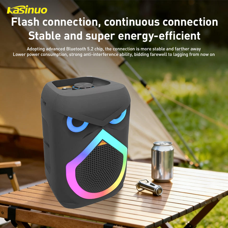 Portable DJ Bluetooth RGB Speaker with Wireless Microphone, Rechargeable, 20 Meter Mic Range, Voice Changer Deep Bass, Karaoke Speaker with Bluetooth 5.0 | Maximum Power: 500W | Karaoke Machine | Voice-Controlled LED Lights | Includes Phone Holder |