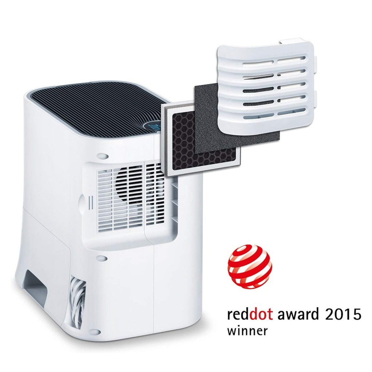 Beurer air purifier and humidifier 2-in-1 LR 330 With a unique touch for your indoor climate with three-layer filter system & air humidification up to 35 m²