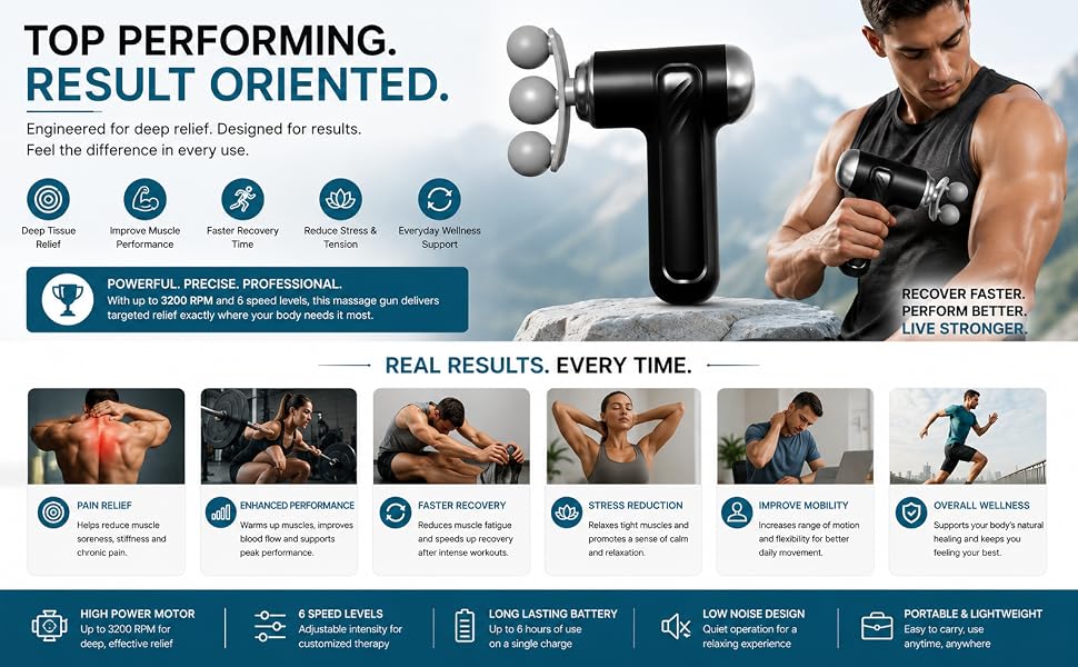 Massage gun performance and benefits