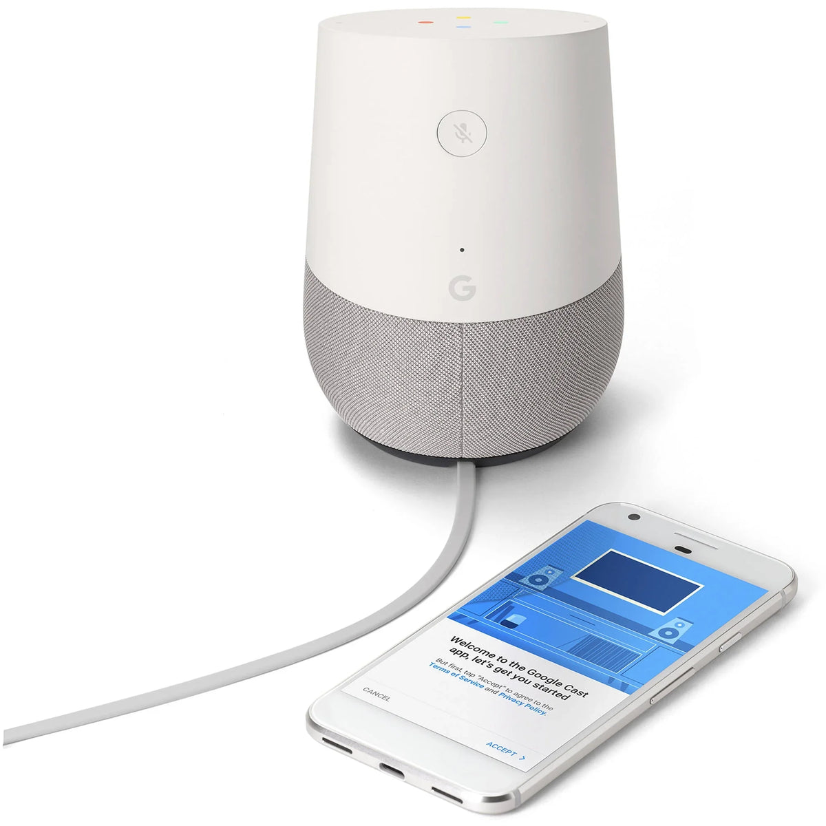 Google Home Wi-Fi smart speaker with far-field microphones