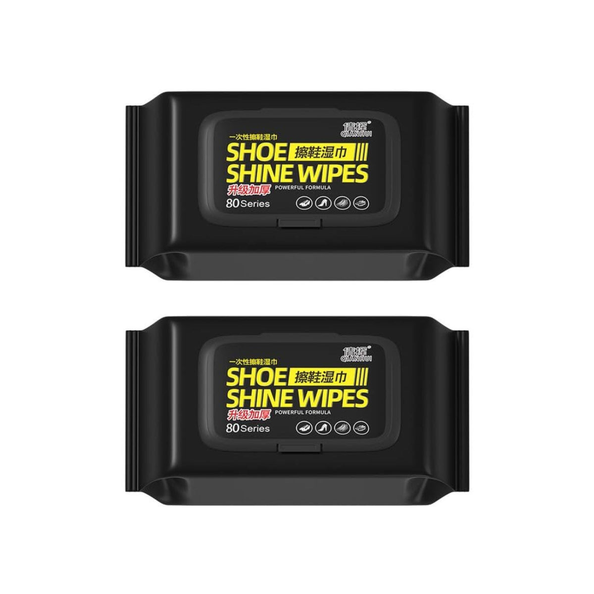 Shoe Wipes & Sneaker Wipes – (80 + 80 Count) Pack of 2 – Quick Wipes for Shoes Cleaning – Shoe Cleaning Wipes for All Shoes – Portable Cleaner for Sneakers, Leather & Sports Footwear White