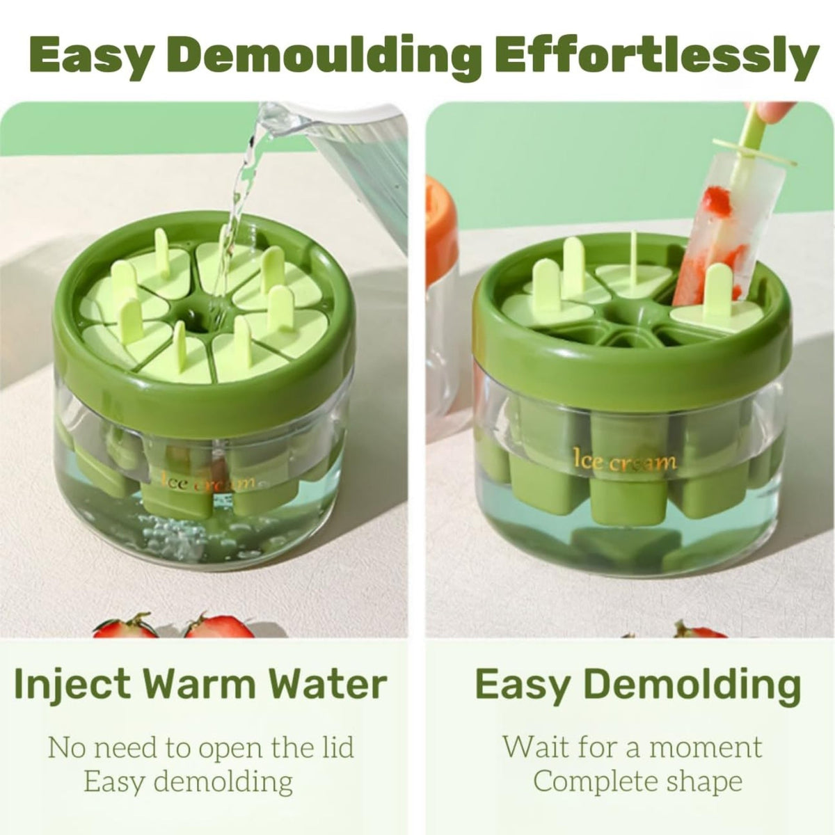 Ice Lolly Molds, 6 Pieces Ice Molds Reusable Pop Molds Set with Lid Sticks and Ice Bucket, DIY Ice Pop Mold, Easy Release BPA Free Ice Cream Mold, Summer 2026