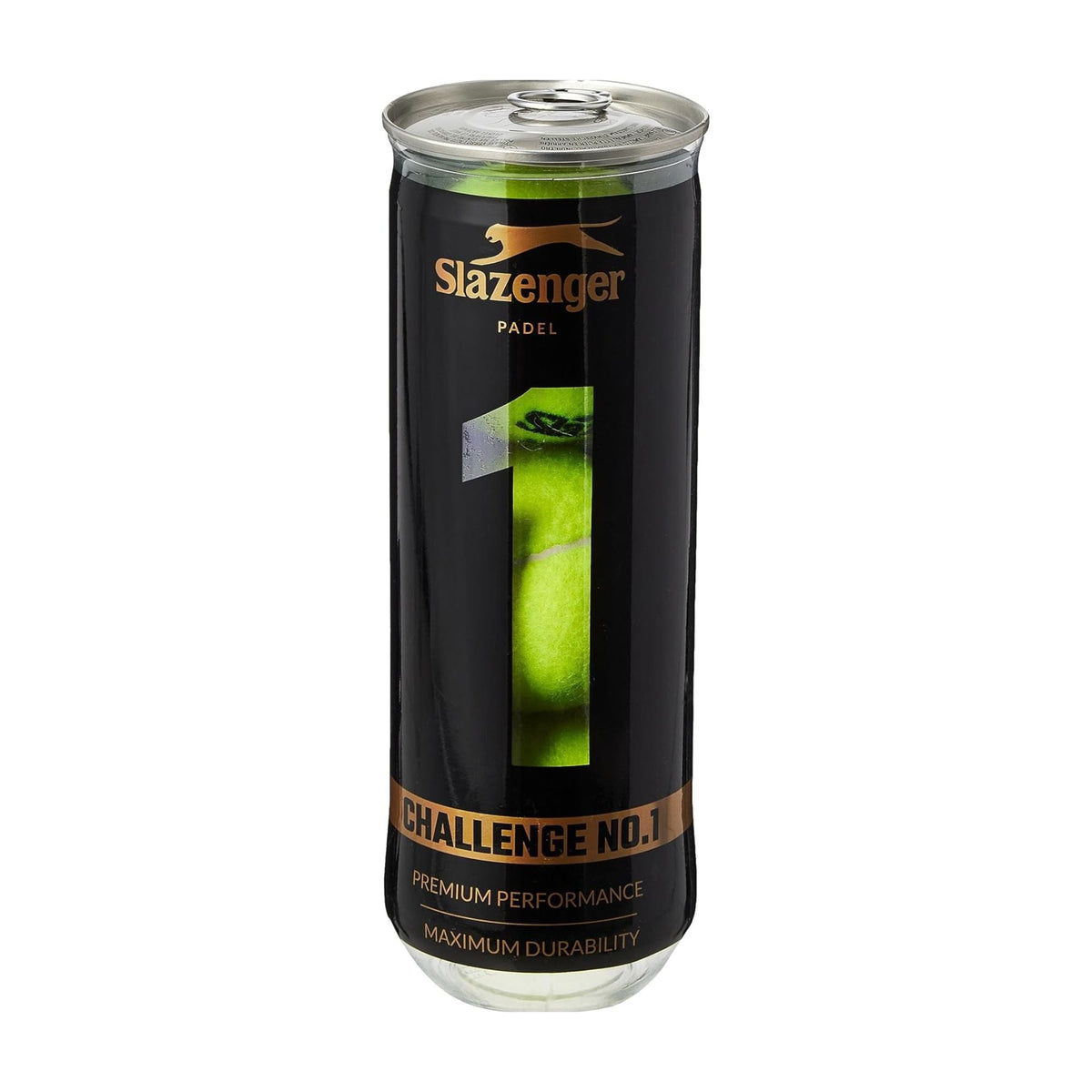 Slazenger No.1 padel ball premium performance, maximum durability Approved by the International Padel Federation (FIP) (1 TIN, 3 Balls)
