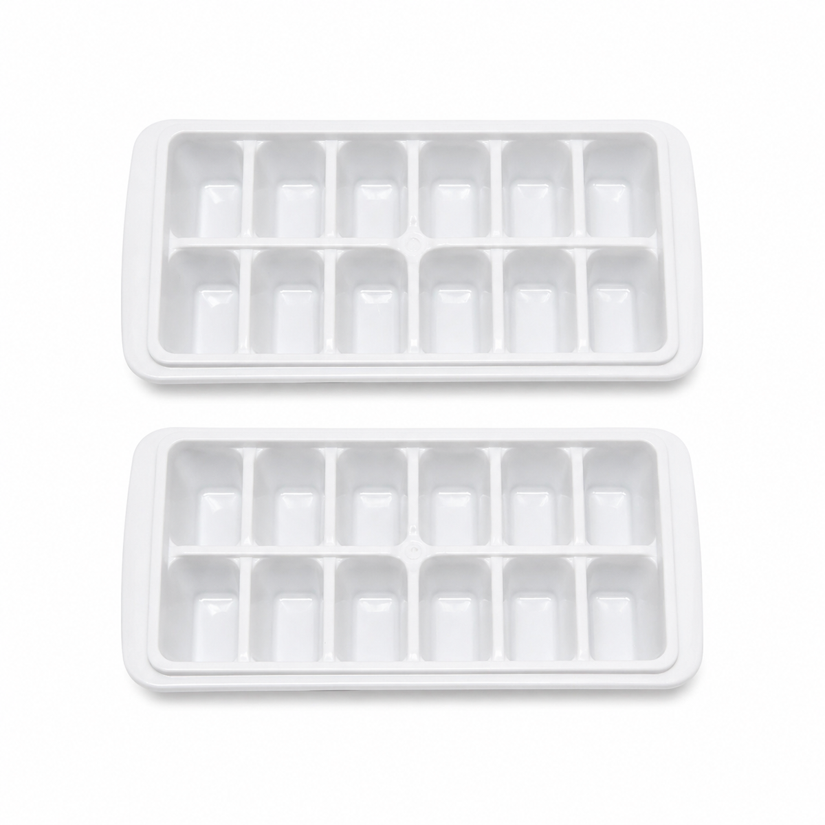Ice cube tray 12 cube (Pack 2) Easy To Release Ice Trays, Ice Mould, Ice Cubes Maker, Single Rope Handle Design Home Shop