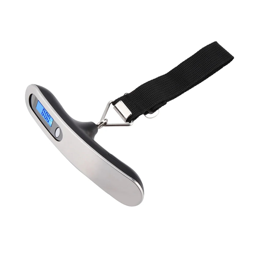 50kg Luggage Scale Portable Digital Weight Scale for Travel Suitcase, Electronic Suitcase Scale Hanging Scales Luggage Weighing Scale Lightweigh for Travel 50Kg Capacity, Black