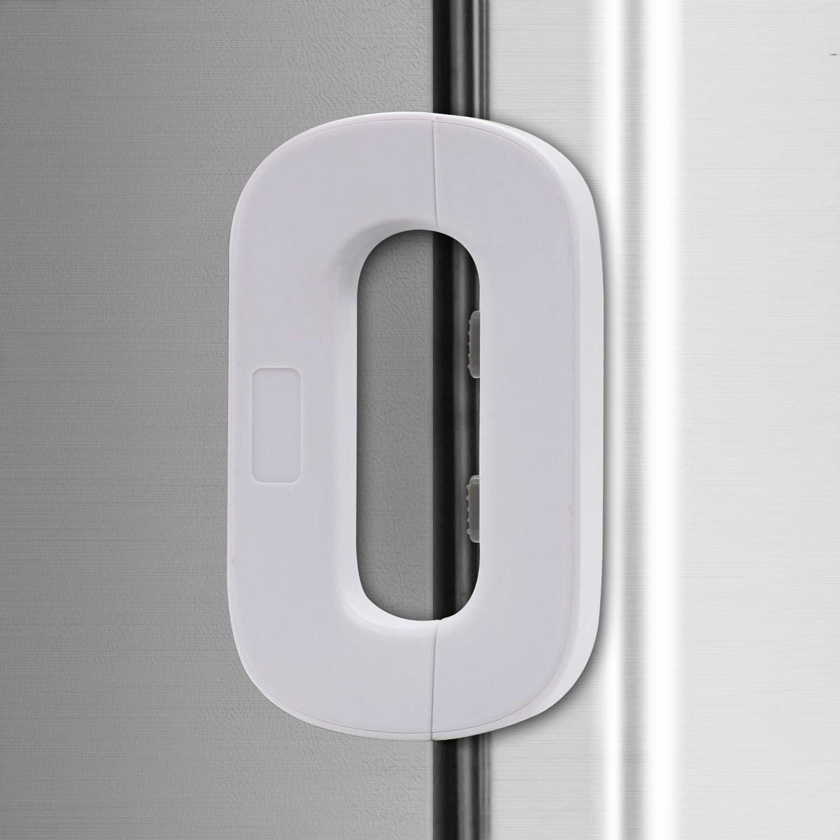 White Home Refrigerator Fridge Freezer Door Lock -Baby Safety Child Lock,Latch Catch Toddler Kids Child Cabinet Fridge Locks,Easy to Install and Use 3M Adhesive no Tools Need or Drill (1PACK White)