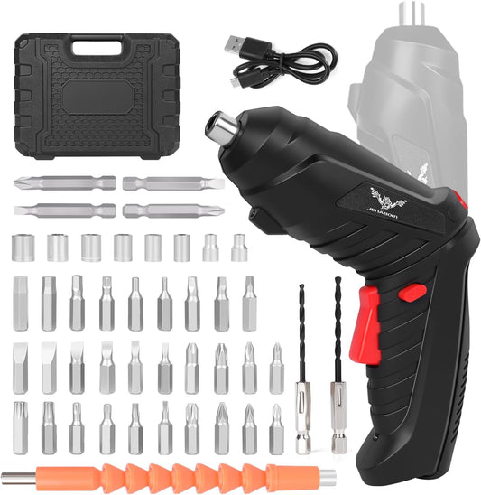 47 in 1 Electric Screwdriver Cordless Rechargeable Set 3.6V Drill 3.5N·m Max Torque Electric Rotatable Drill Screwdriver for Multi-Angle Work