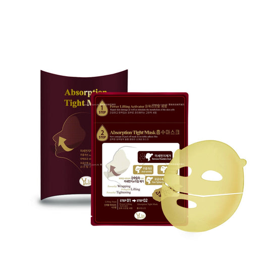 YU SKIN Smart Lift Absorption Tight Mask Whitening, Lifting, Pore Tightening, Anti-wrinkle Mask Remove Powdery Dust, Made In Korea (5-Pack)