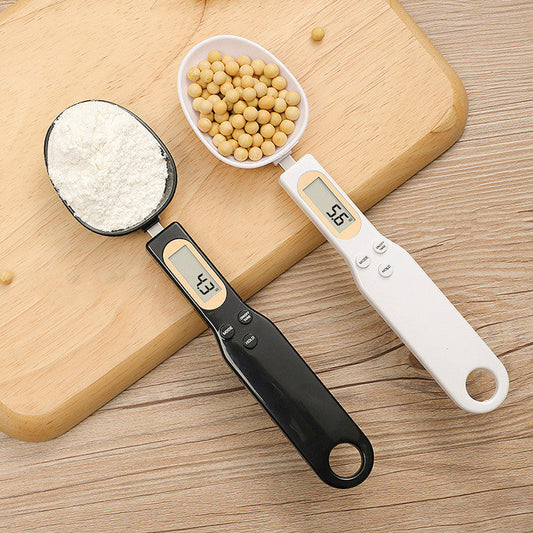 Digital Spoon Scale Electronic Measuring Spoon with 2 Replaceable Spoons, Food Coffee Weigh Scale High Precision for Home 500/0.1g, Digital Food Spoon Scale, Kitchen Scales with LCD Display