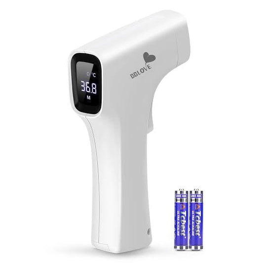 Professional Medical Thermometer Remote Digital Thermometer 15-50MM Infrared Forehead Thermometer with Smart Fever Indicator Memory 32 Readings for Adults Newborns Kids