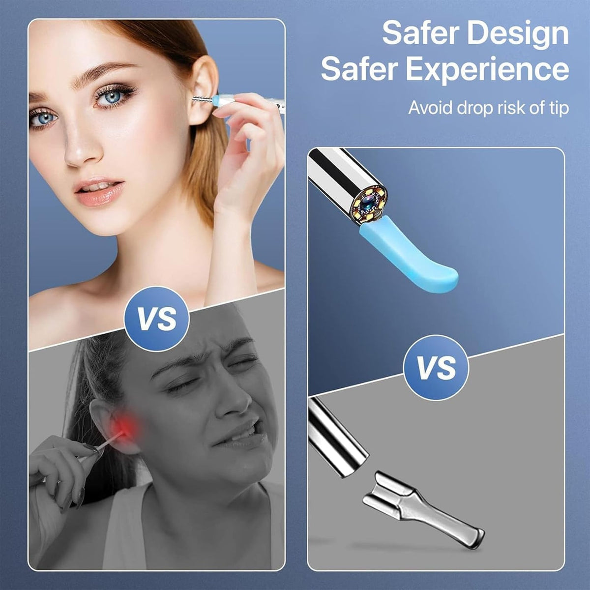 Safer ear cleaning design
