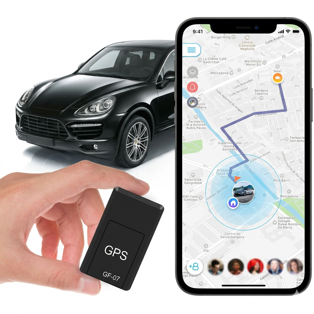 GPS Tracker for Vehicles, Real-Time Full PAK Coverage Mini Car Tracker No Monthly Fee, Long Time Standby, Strong Magnetic Portable Tracking Device, for Cars, Assets, Kids, Elderly