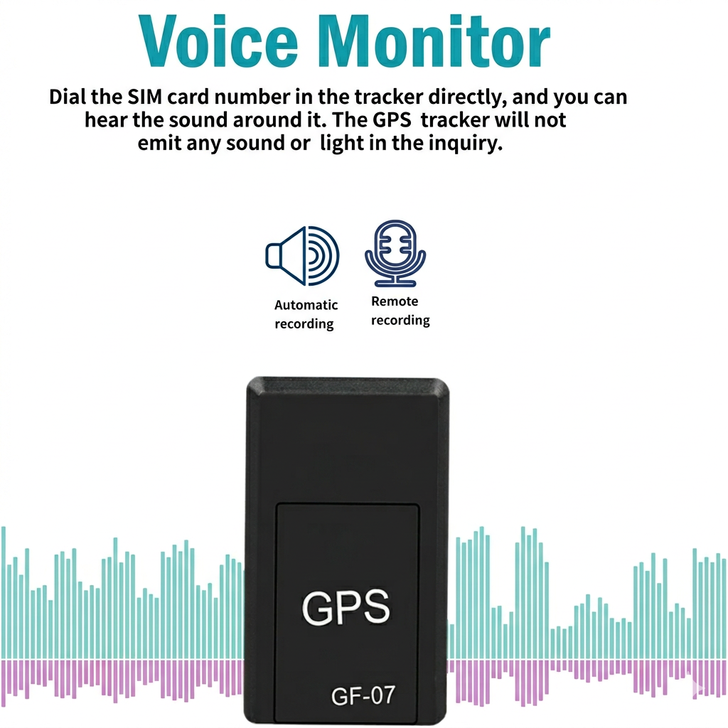 GPS Tracker for Vehicles, Real-Time Full PAK Coverage Mini Car Tracker No Monthly Fee, Long Time Standby, Strong Magnetic Portable Tracking Device, for Cars, Assets, Kids, Elderly