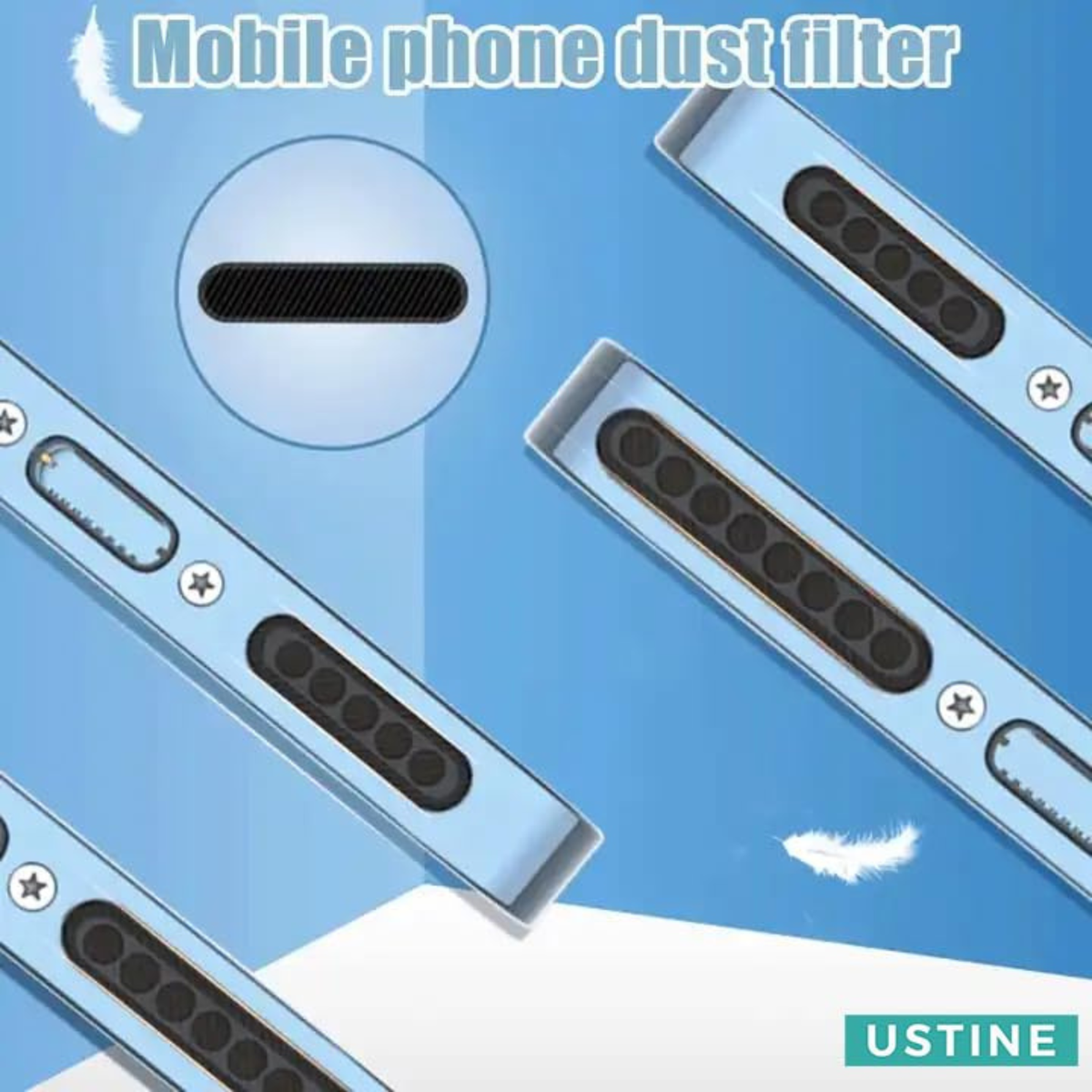 Mobile Phone Dustproof Net Stickers, Speaker Mesh Anti Dust Proof Adhesive Sticker for iPhone and Android Phone Speaker Dustproof Sticker 10PCS [5 Long, 5 Short]