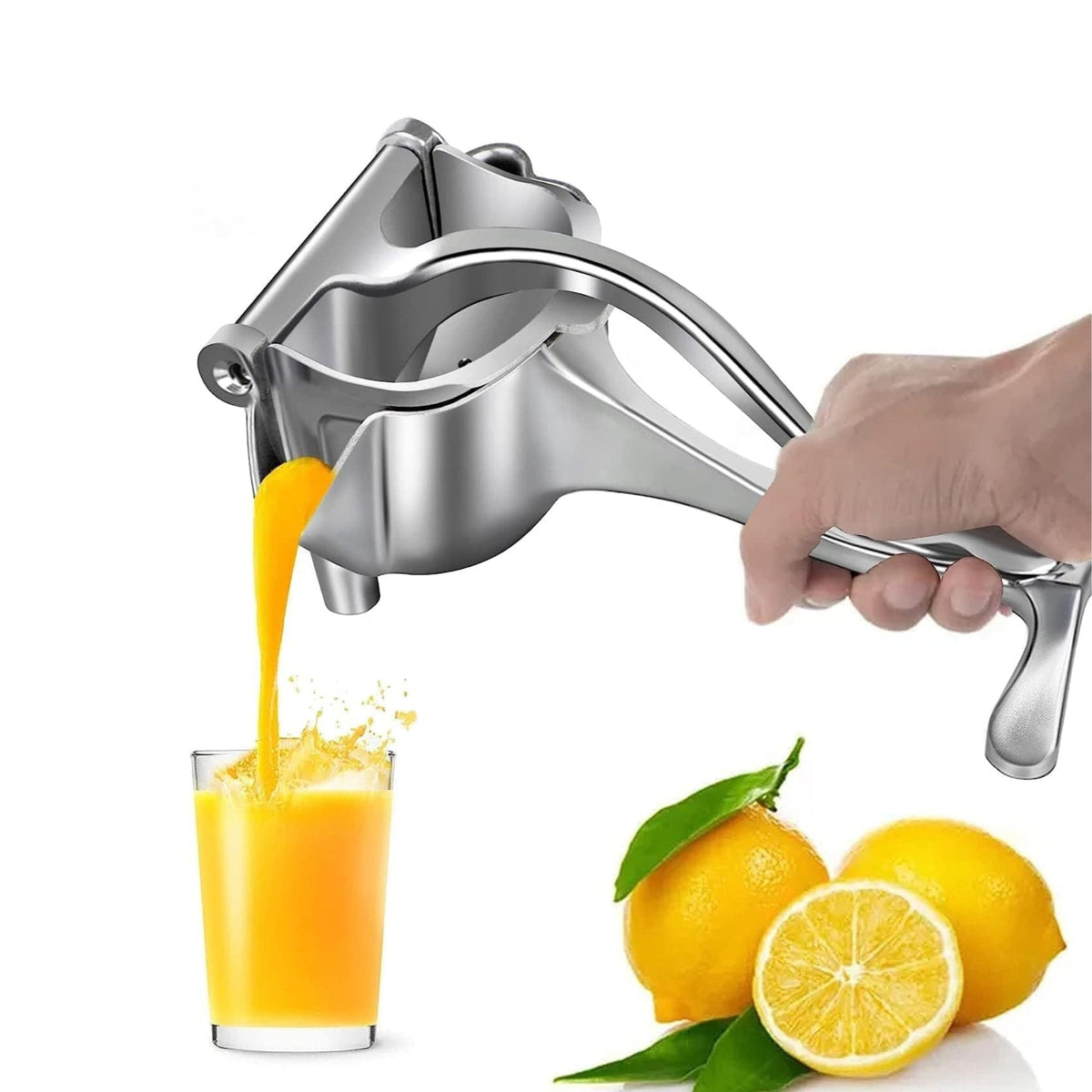 Aluminum Hand Press Juicer Manual Citrus & Fruit Juicer for Kitchen Use Sturdy Metal Juicer for Home, Kitchen & Bar Easy-to Use Manual Machine