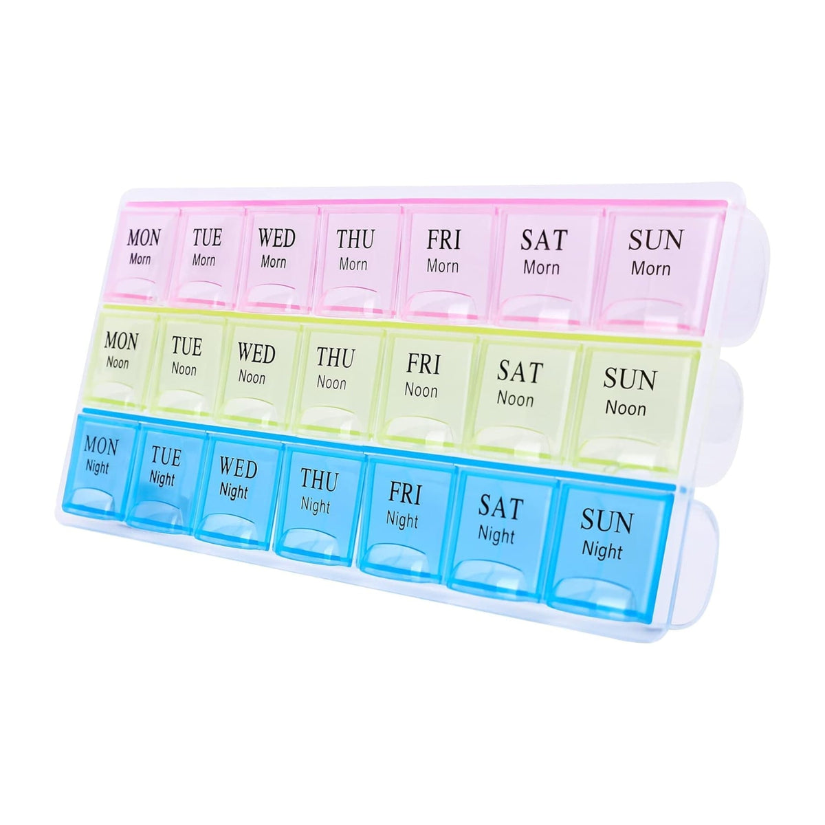 Large Weekly Pill Organizer 3 Times A Day, Moisture-Proof 7 Day Pill Box, Travel Pill Cases Portable for Pills Vitamin Fish Oil Supplements